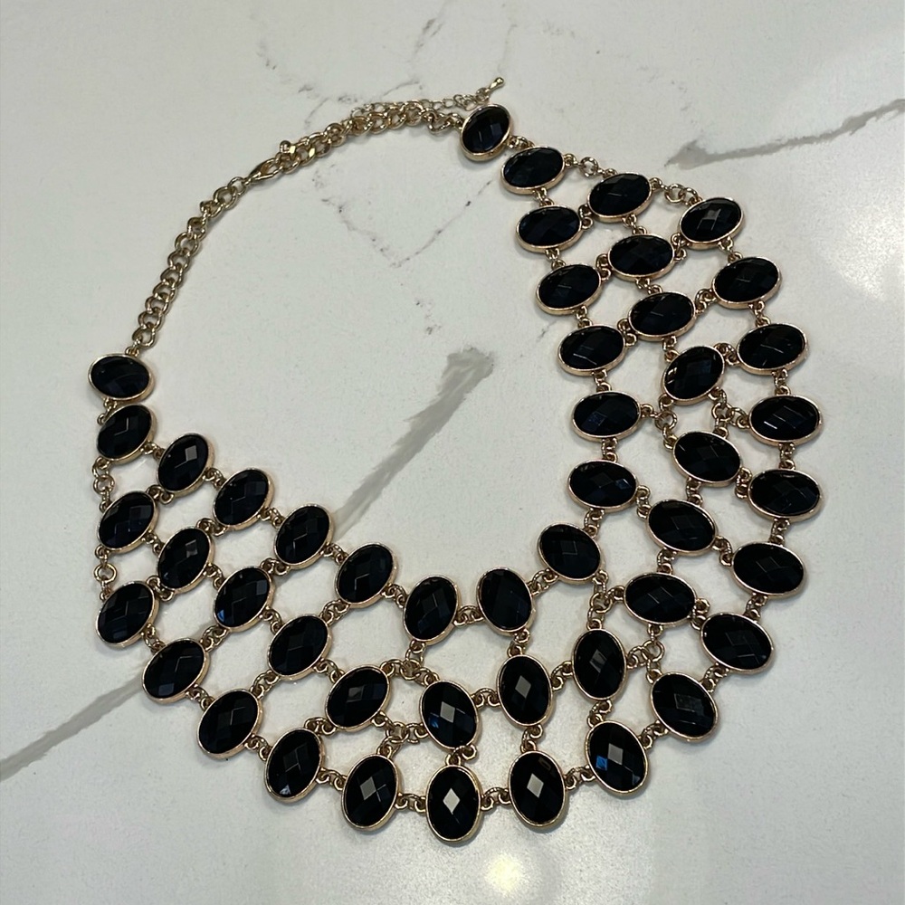 Tiered bib necklace